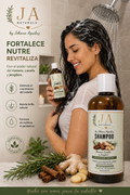 Shampoo Natural de Romero, Canela y Jengibre | JA Naturals