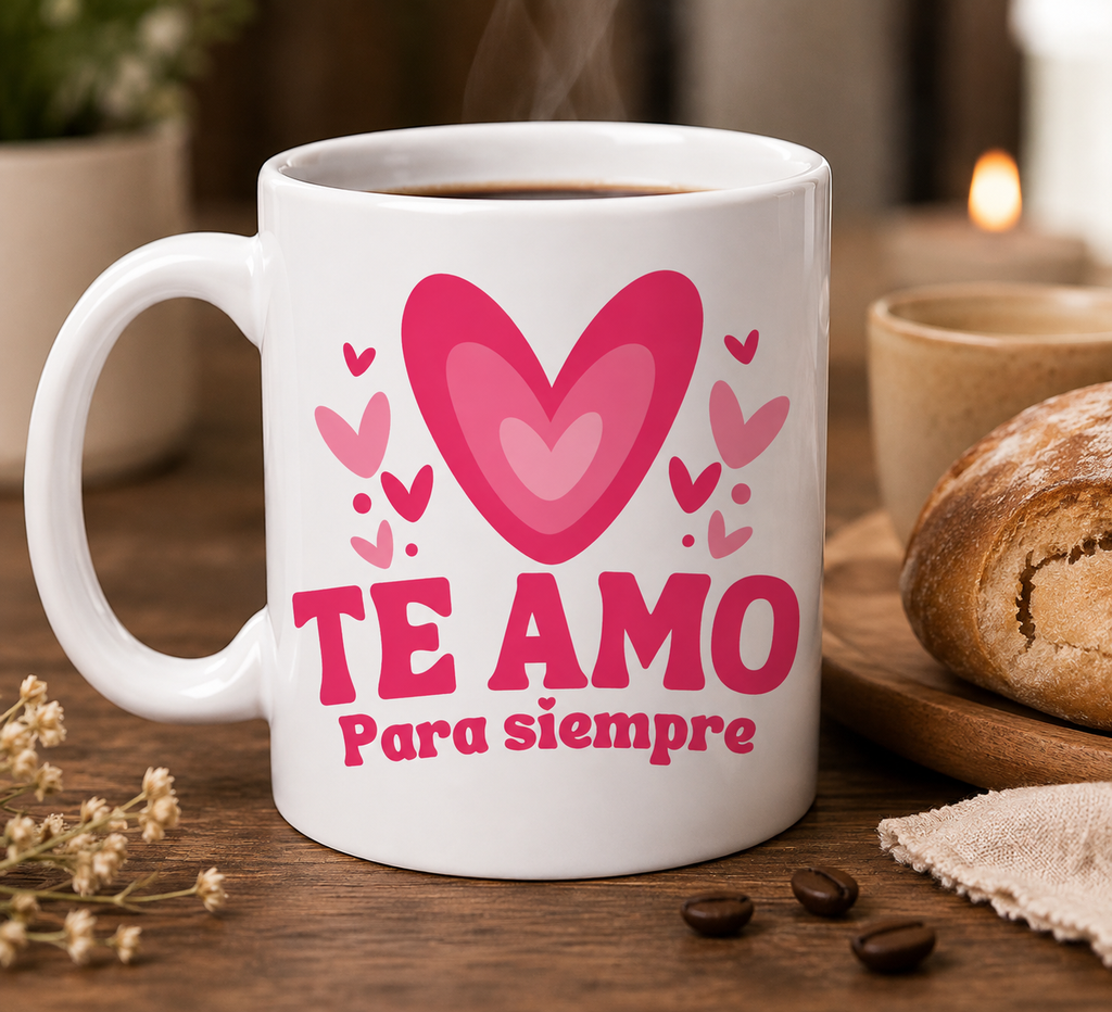 Taza “Te Amo Para Siempre” – Taza Blanca 11 oz