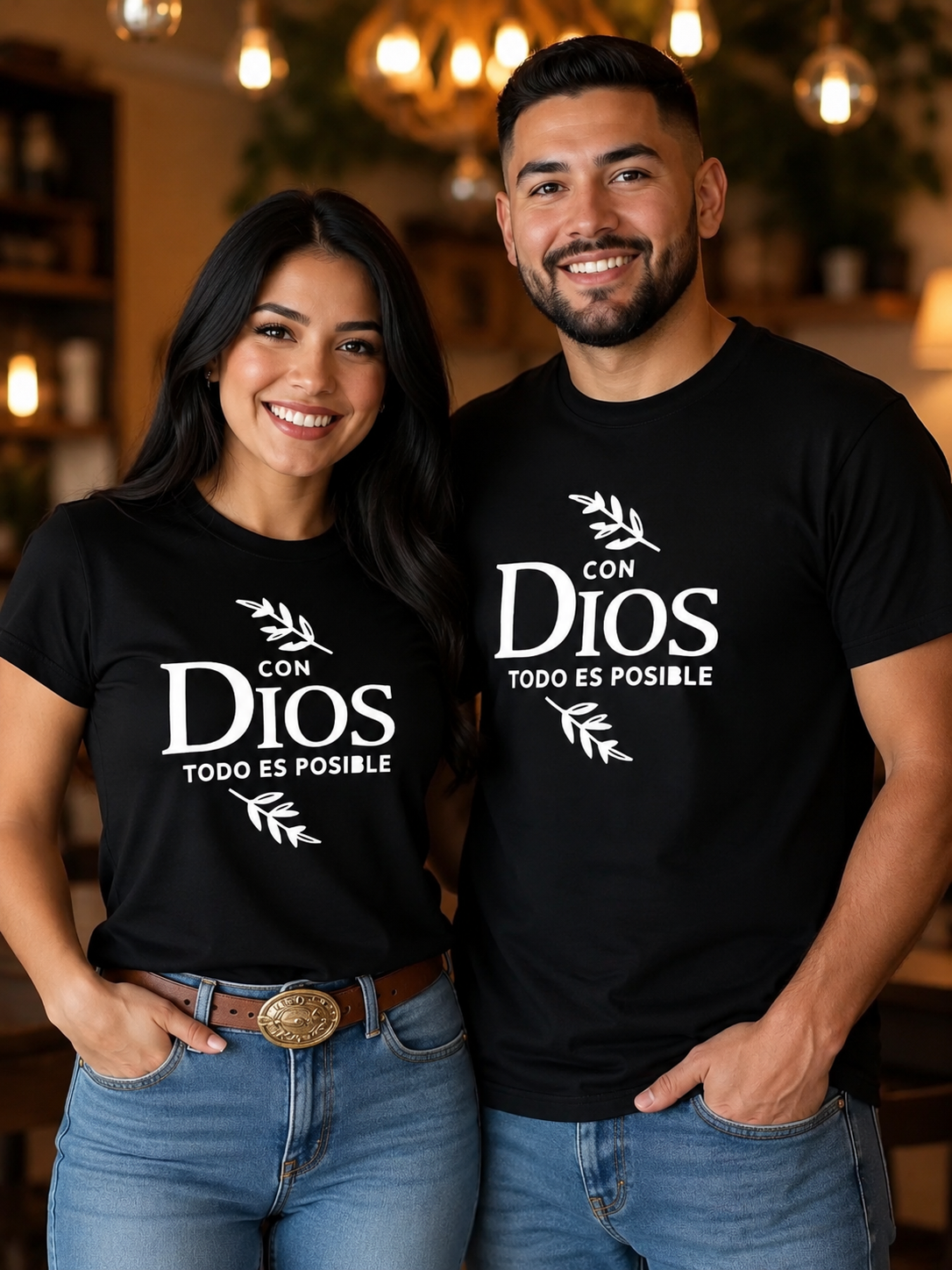 Faith Shirt | con Diostodo es posible  | Bible Inspired Apparel