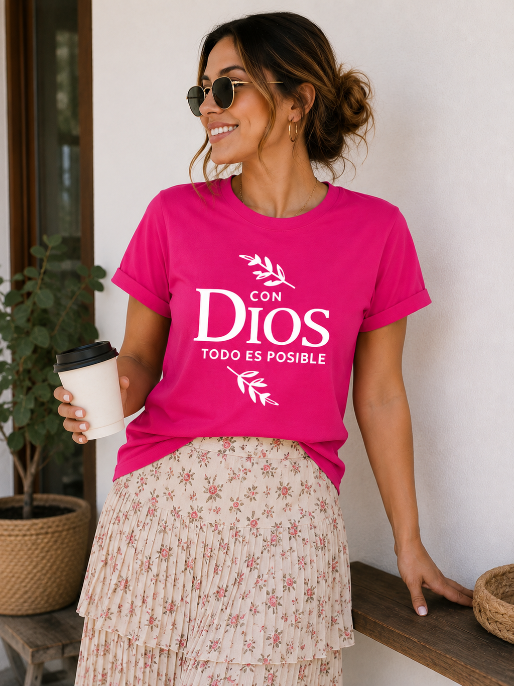 Faith Shirt | con Diostodo es posible  | Bible Inspired Apparel