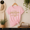 Camiseta Cristiana para Mujer – Mi Presencia Irá Contigo | Éxodo 33:14 / Glitter Premium