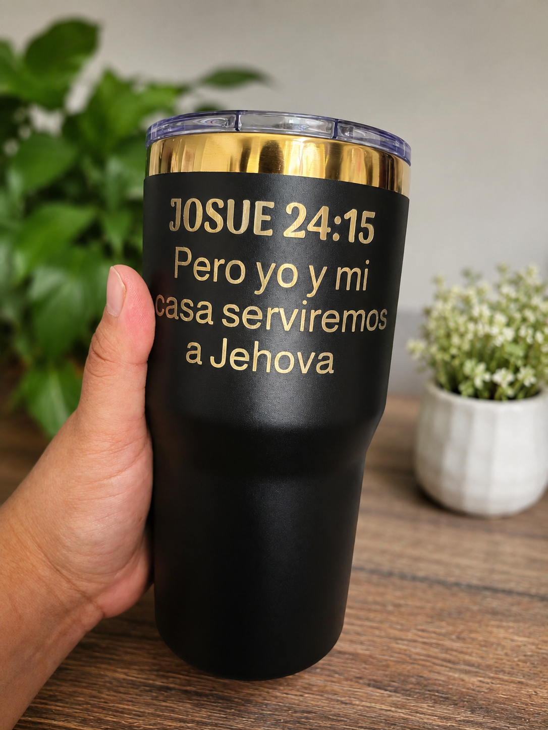 Vaso Térmico Cristiano Personalizado – Josué 24:15