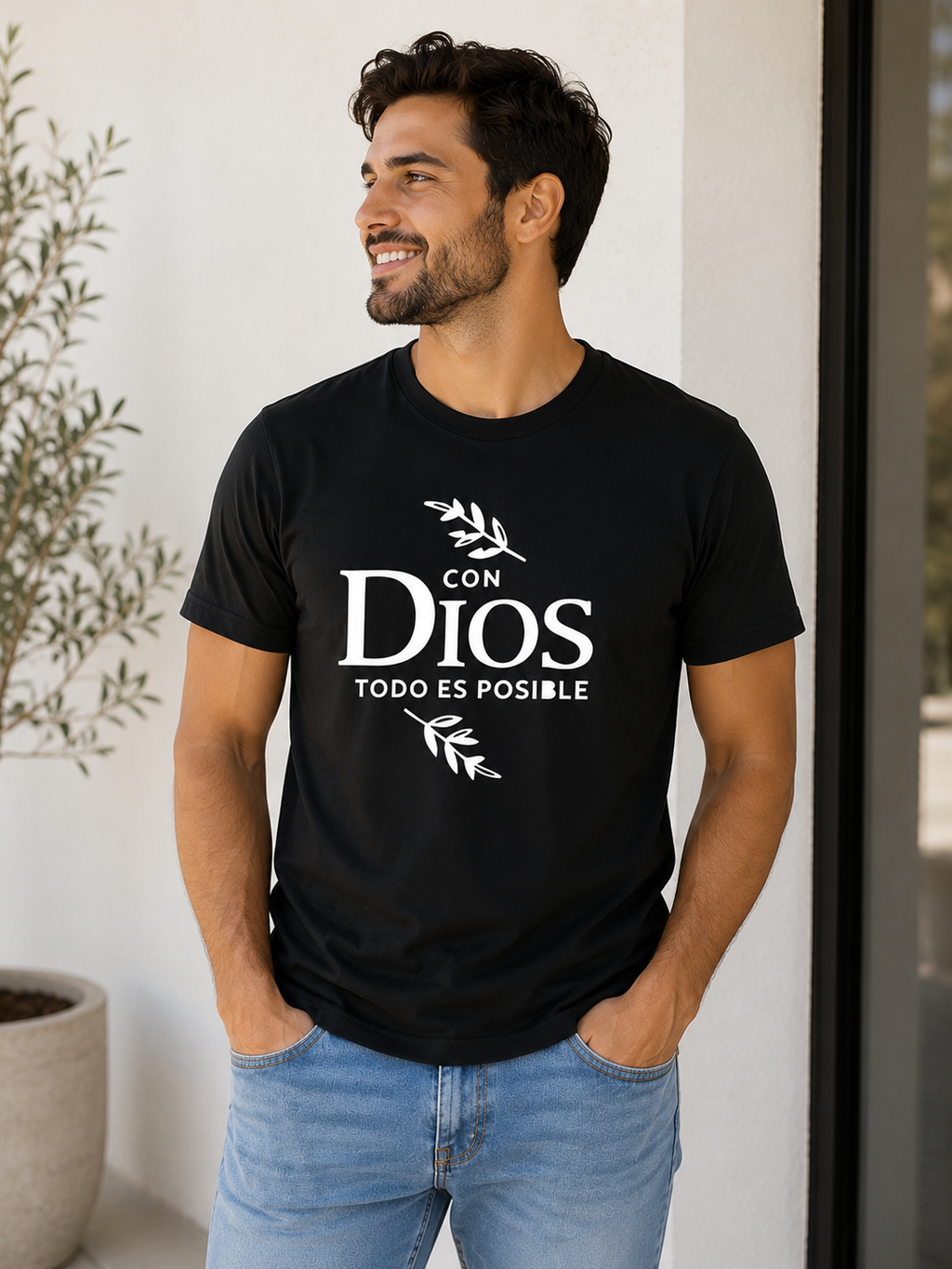 Faith Shirt | con Diostodo es posible  | Bible Inspired Apparel