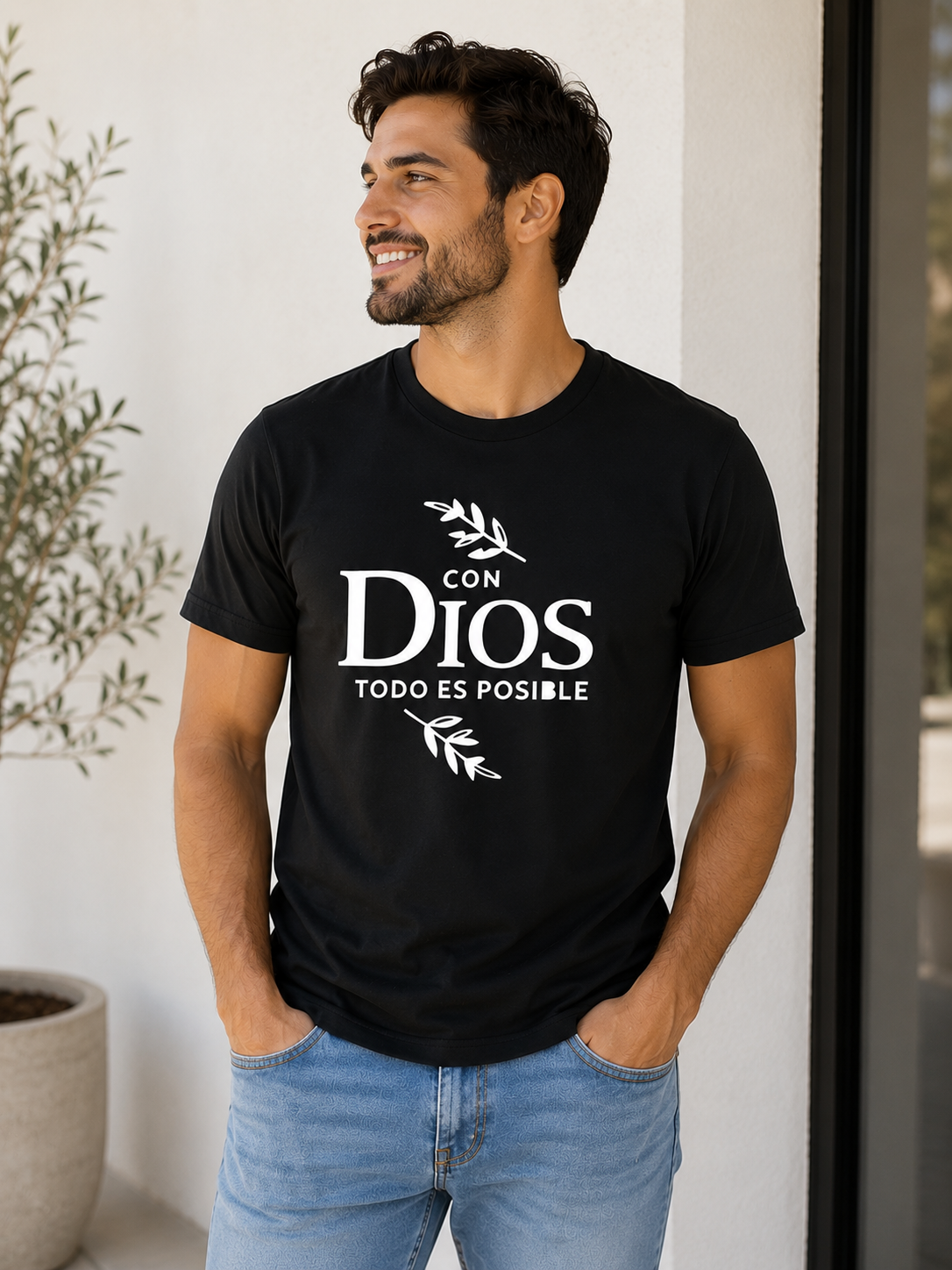 Faith Shirt | con Diostodo es posible  | Bible Inspired Apparel